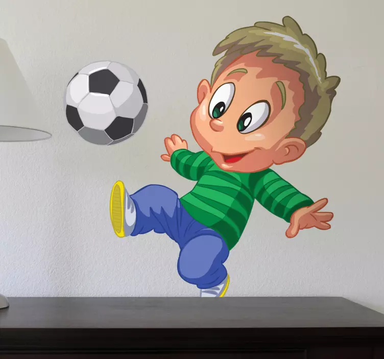 Wandbild Kinderzimmer Junge Fußball - TenStickers