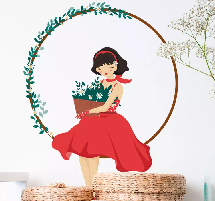 Wandtattoo Kinderzimmer Mädchenzeichnung - TenStickers