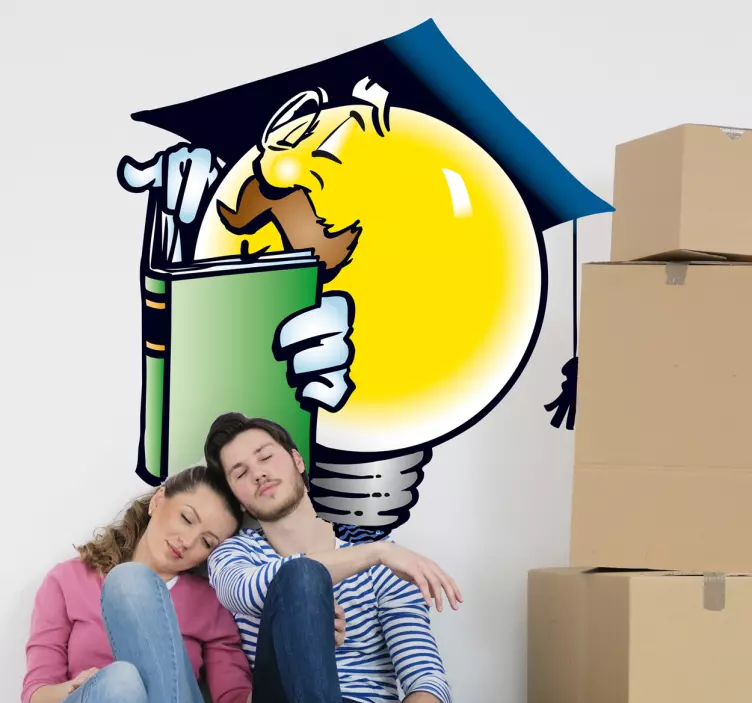 Wandtattoo Kinderzimmer Professor Glühbirne - TenStickers