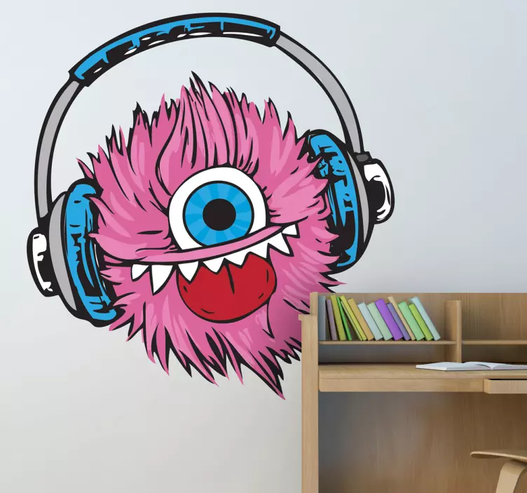 Wandtattoo Kinderzimmer rosa Monster - TenStickers