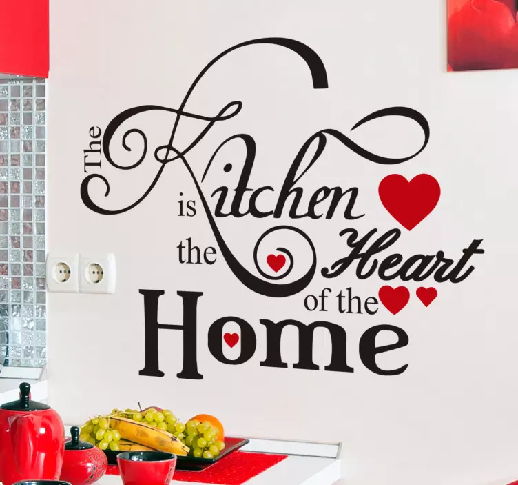 Wandtattoo Küche Kitchen Heart - TenStickers