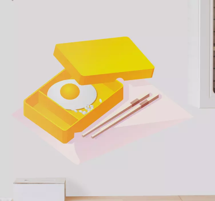 Wandtattoo Küche Brotbox mit Ei - TenStickers