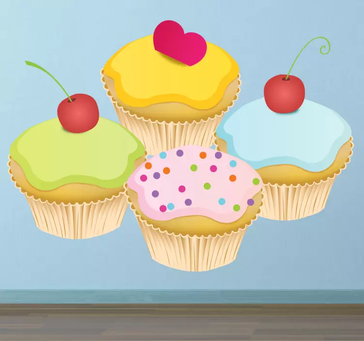 Wandtattoo Küche Cupcakes - TenStickers