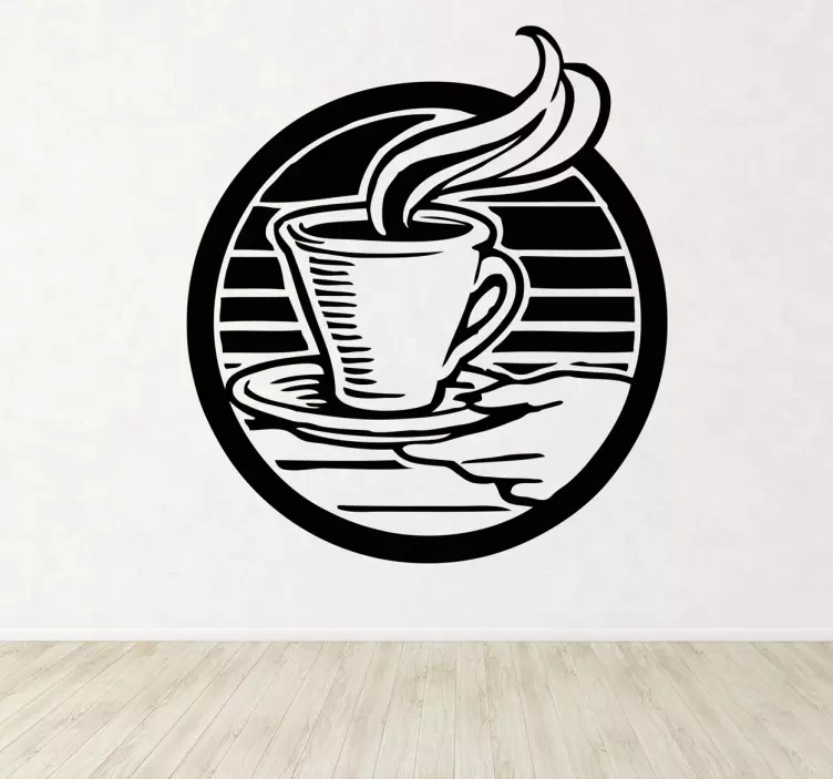 Wandtattoo Küche Kaffeetasse - TenStickers
