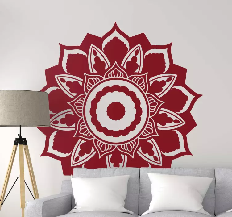 Wandtattoo Kunst kompliziertes botanisches mandala - TenStickers