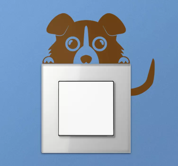 Lichtschalter Symbol Aufkleber Hund  - TenStickers