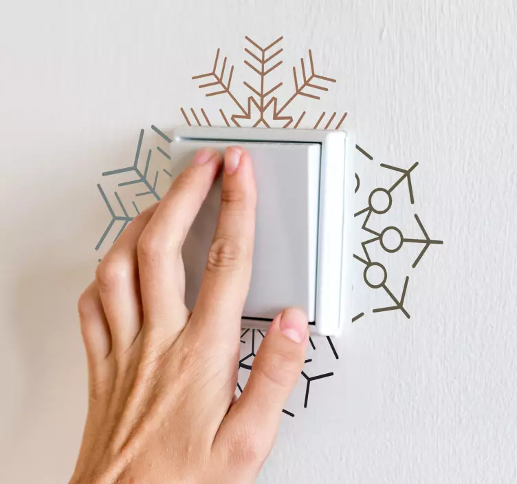 Lichtschalter Symbol Aufkleber Schneeflocke - TenStickers