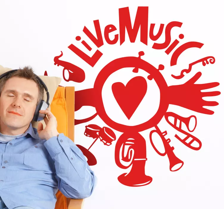 Wandtattoo Live Music - TenStickers