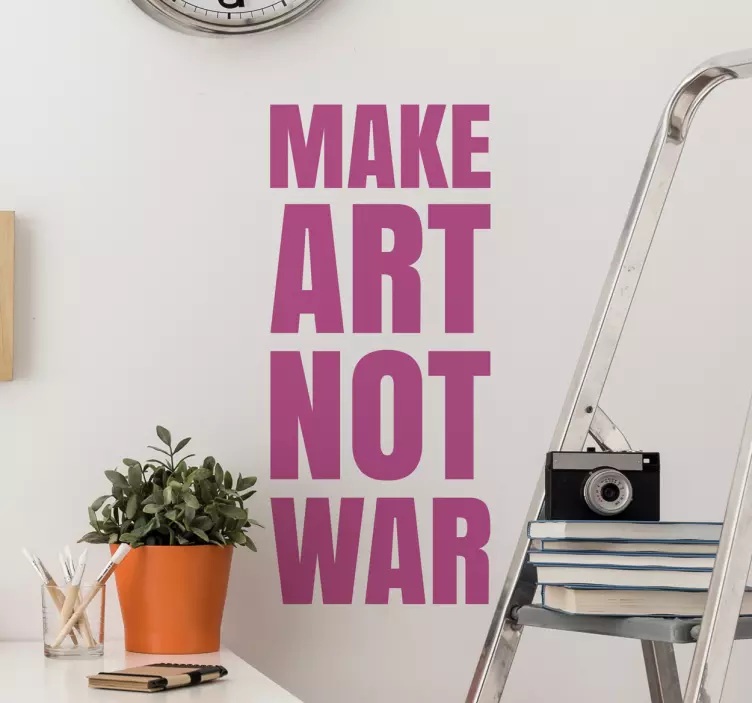 Wandtattoo Make Art not War - TenStickers