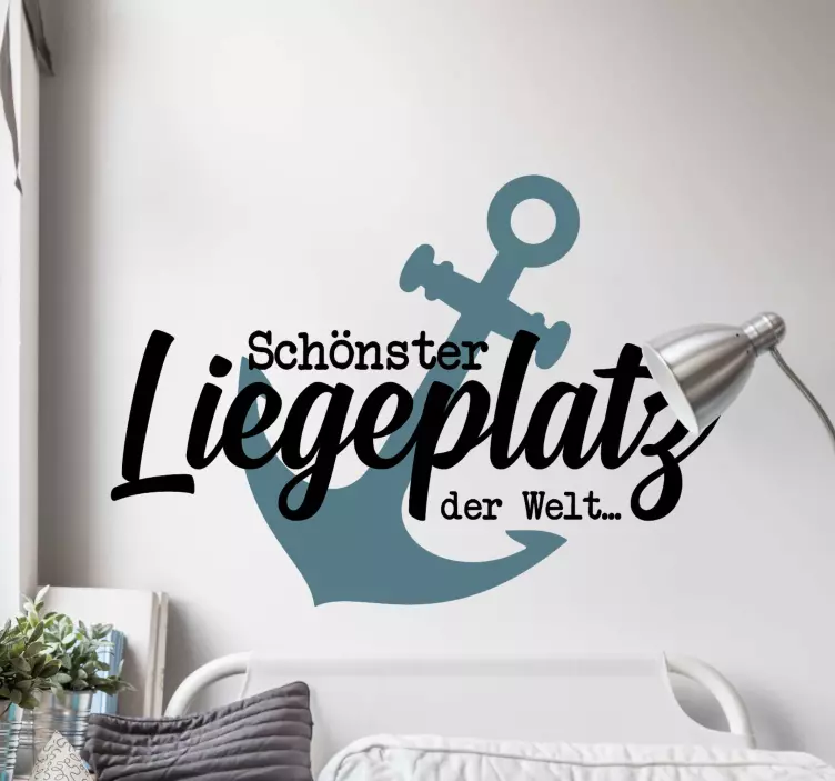 Wandtattoo maritim Schlafzimmer bester Liegeplatz der Welt - TenStickers