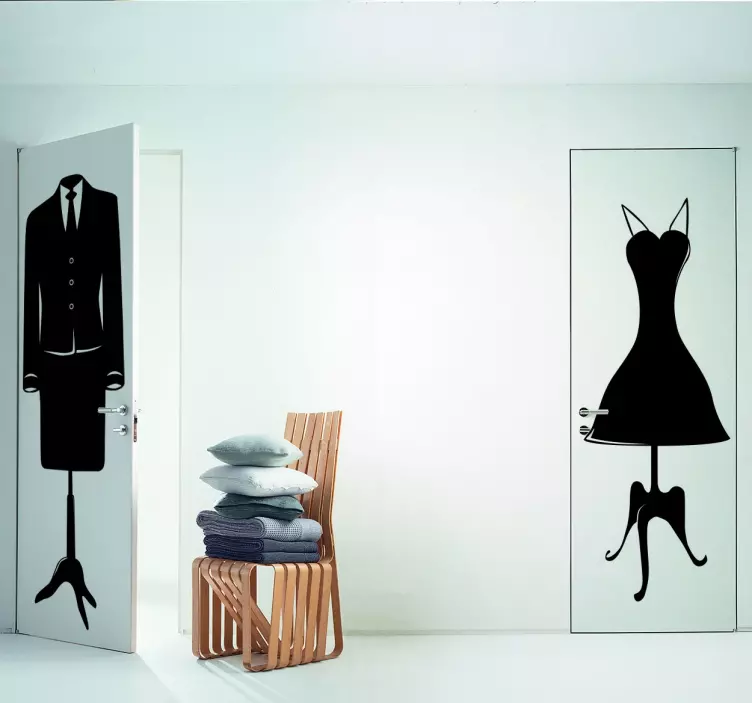 Wandtattoo Menschen Kleider Büste - TenStickers