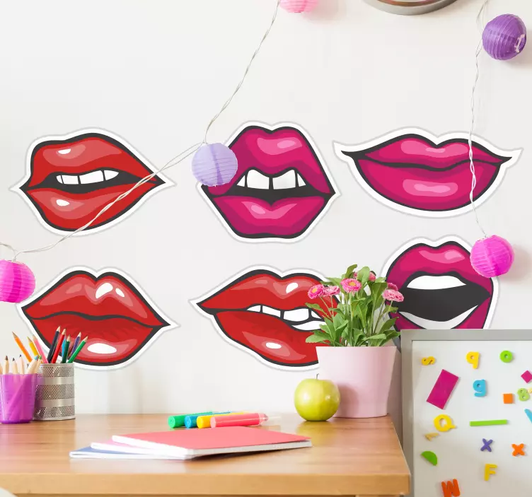 Wandtattoo menschen lippen kollektion set - TenStickers