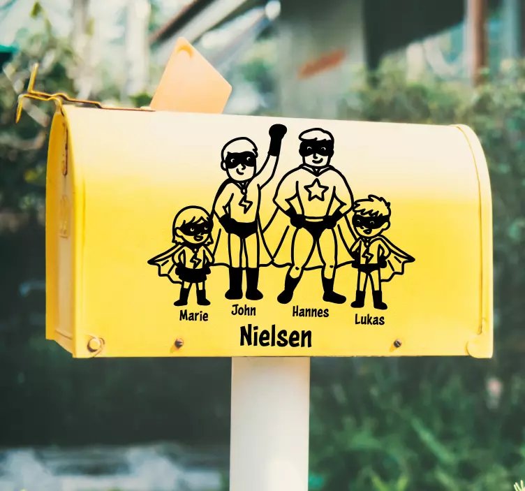 Wandtattoo Menschen superhelden-familienporträt - TenStickers