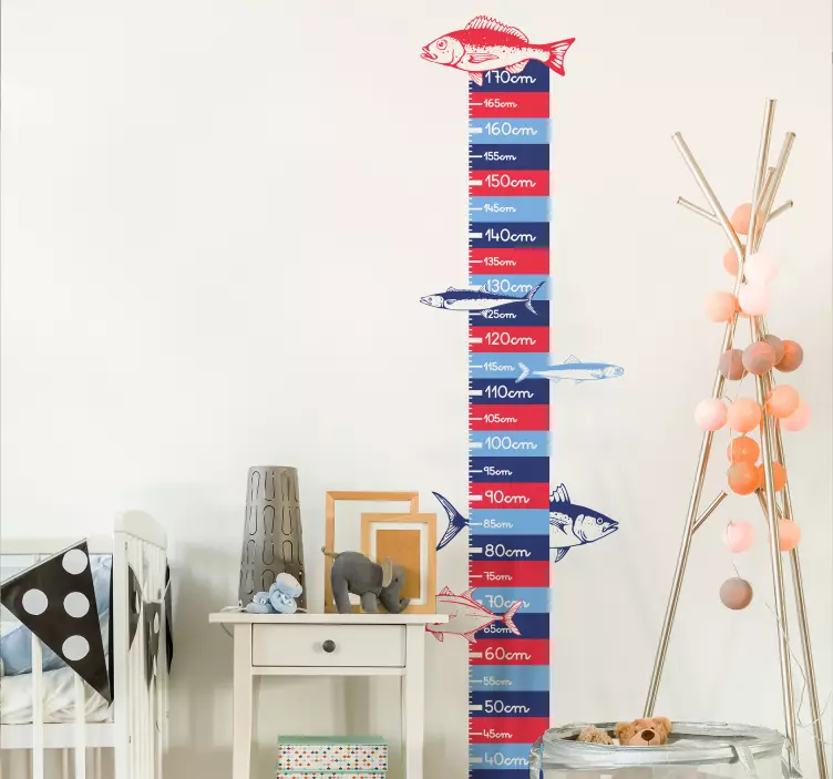 Wandtattoo Messlatte höhenverfolgungsdiagramm - TenStickers