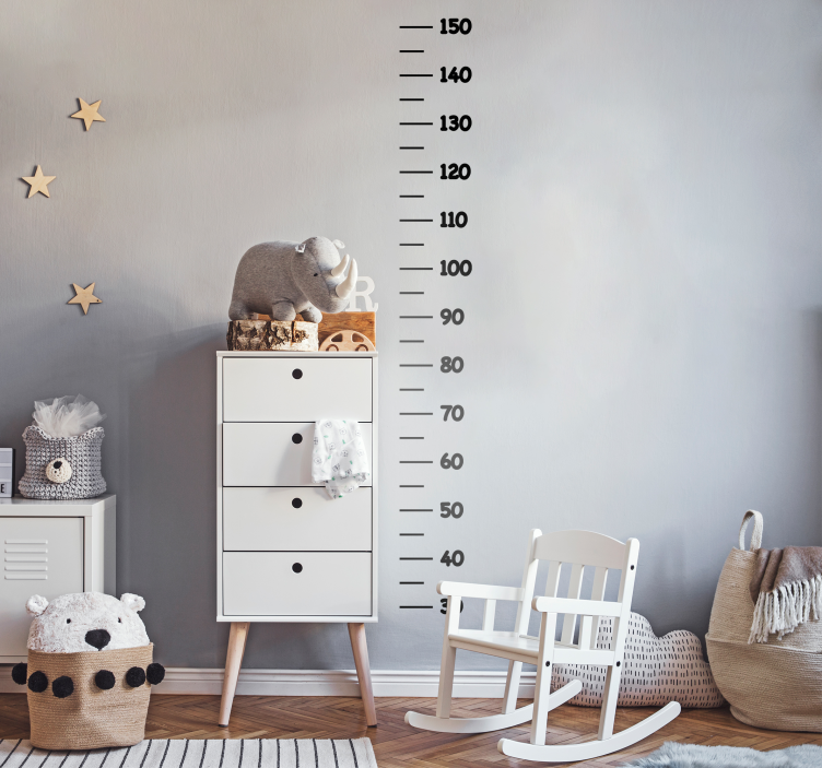 Wandtattoo Messlatte minimalistisch - TenStickers