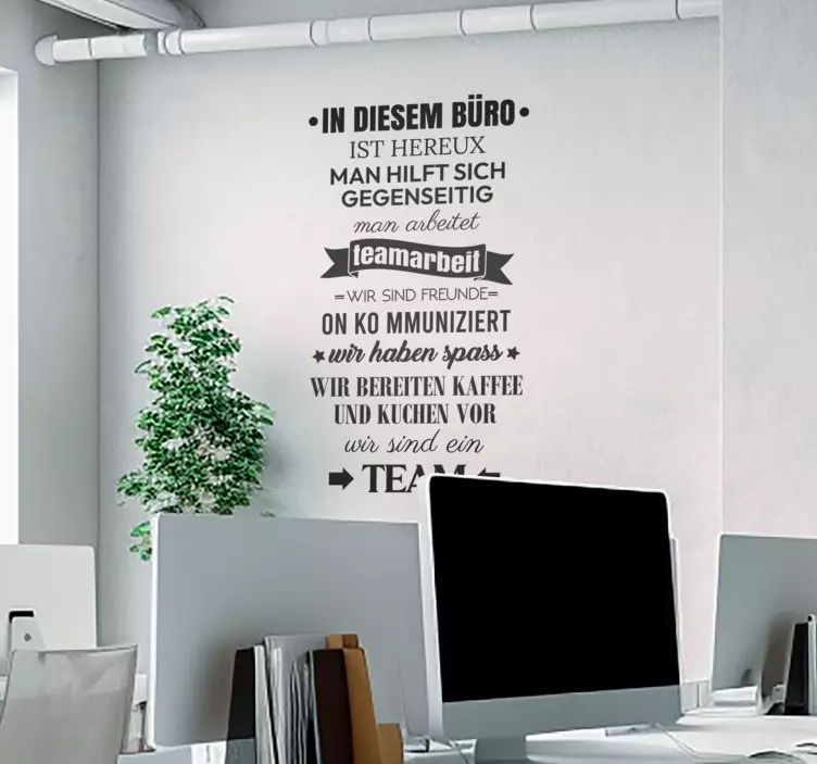 Wandtattoo Motivation Unternehmens regeln - TenStickers
