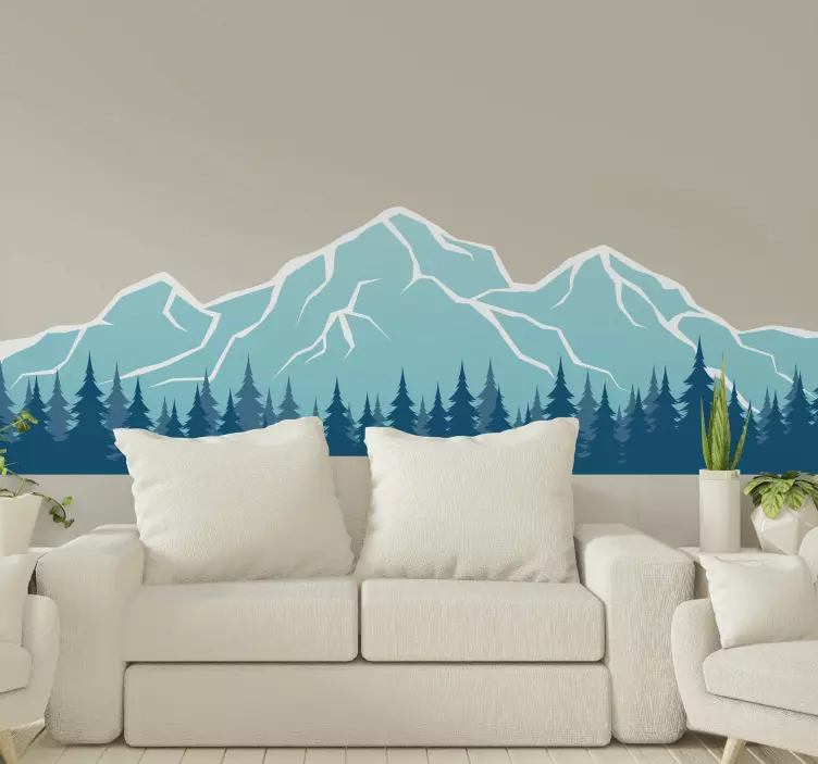 Wandtattoo natur berglandschaft szene - TenStickers