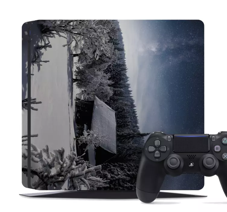 PS4 Aufkleber frostige landschaftsszene - TenStickers