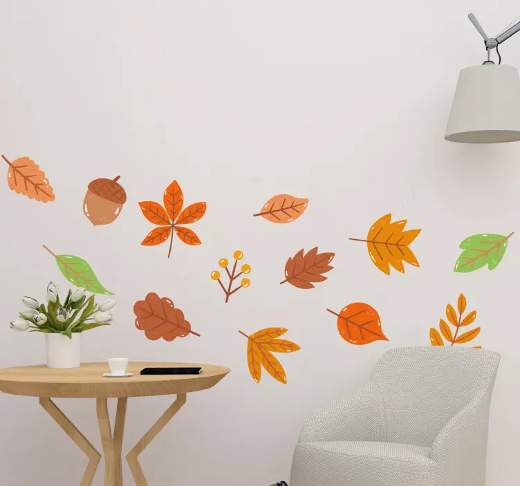 Wandtattoo natur herbstblatt kollektion - TenStickers