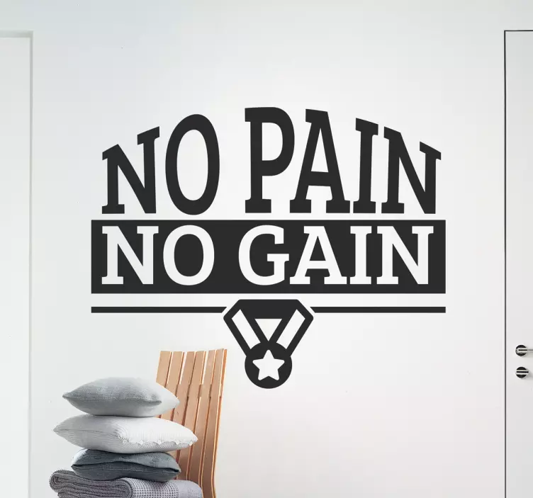 Wandtattoo No Pain No Gain - TenStickers