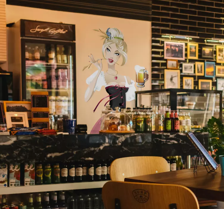 Wandtattoo Oktoberfest Dirndl - TenStickers