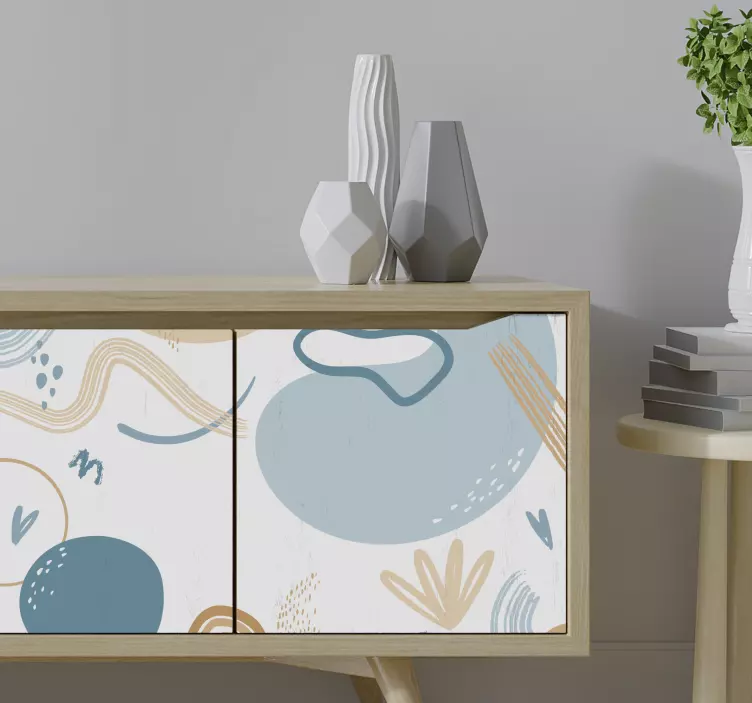 Wandtattoo Ornament abstrakte wellenmuster - TenStickers