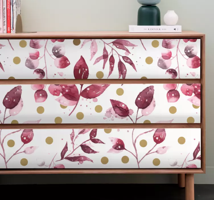 Wandtattoo Ornament botanisches blattkonzept - TenStickers