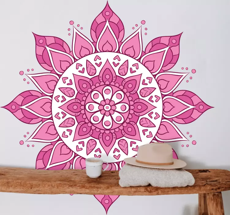 Wandtattoo floral detailliertes botanisches mandala - TenStickers