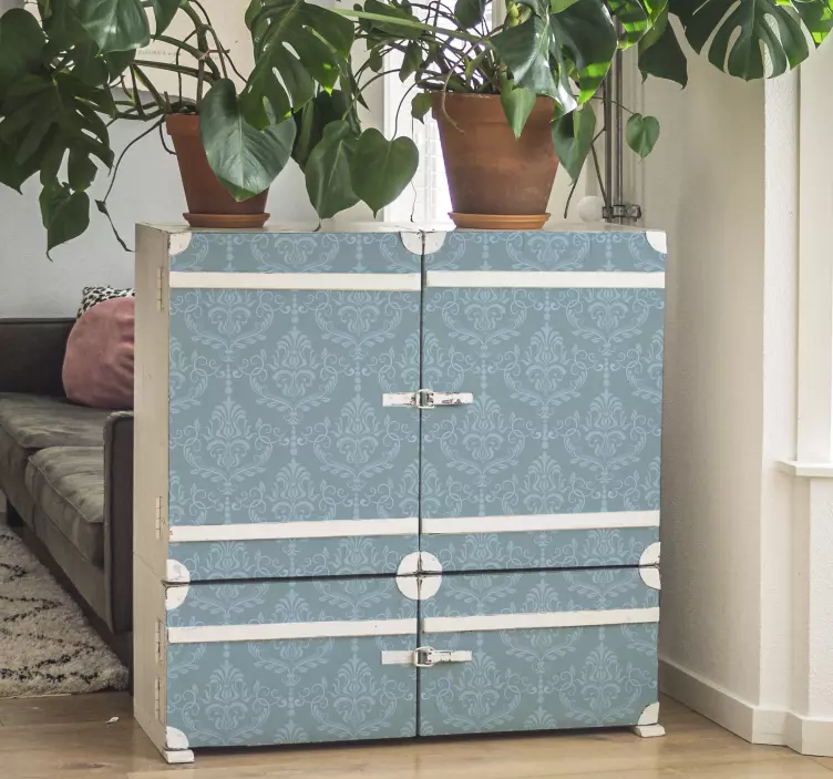 Möbelfolie blau elegant barock - TenStickers