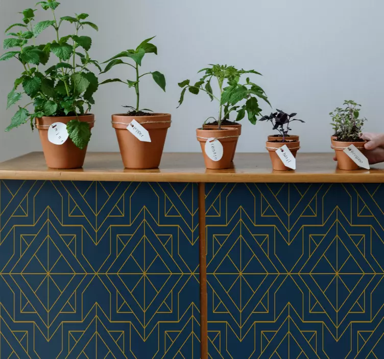 Wandtattoo ornament geometrisches musterpanel - TenStickers