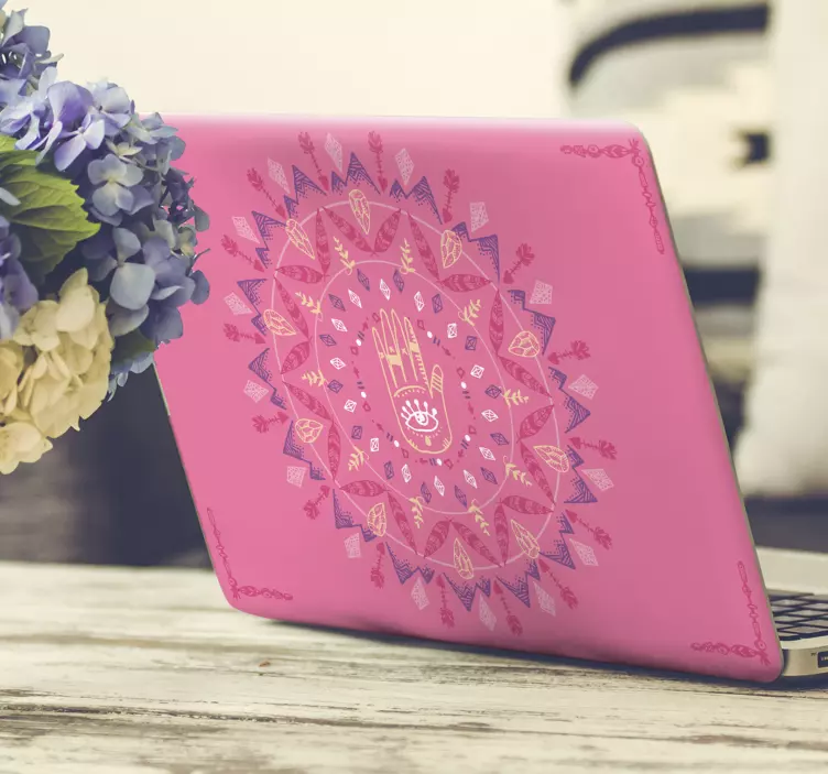 Wandtattoo Ornament Hand von Fatima Symbol - TenStickers