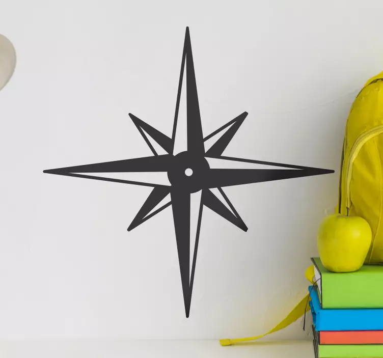 Wandtattoo Ornament kompass-sternsymbol - TenStickers