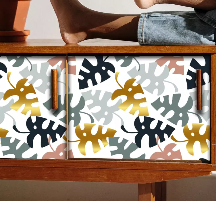 Wandtattoo Ornament kräftige blattmuster - TenStickers