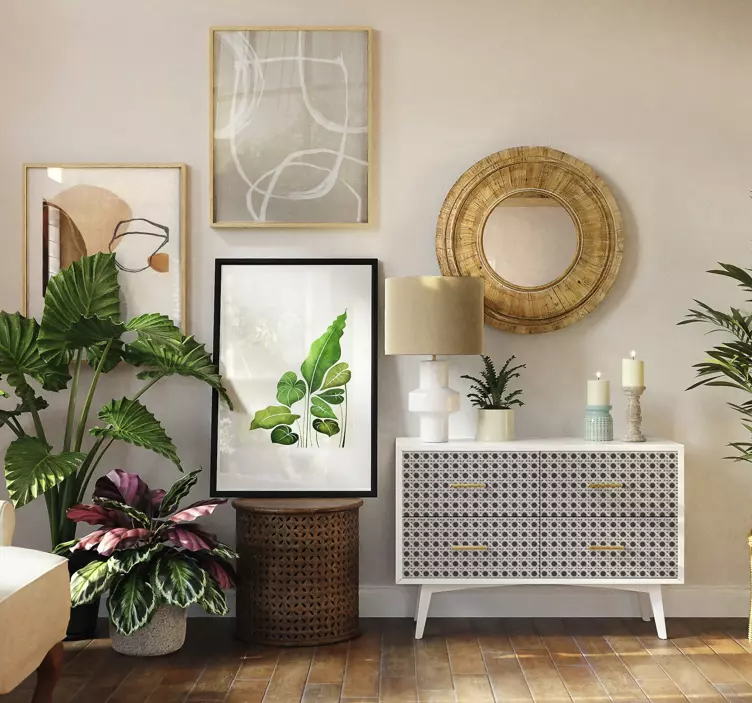 Möbelfolie modernes blattmuster - TenStickers