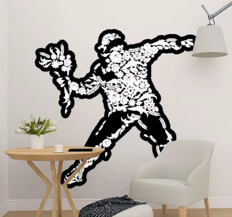 Wandtattoo Person floral gemusterte figur - TenStickers
