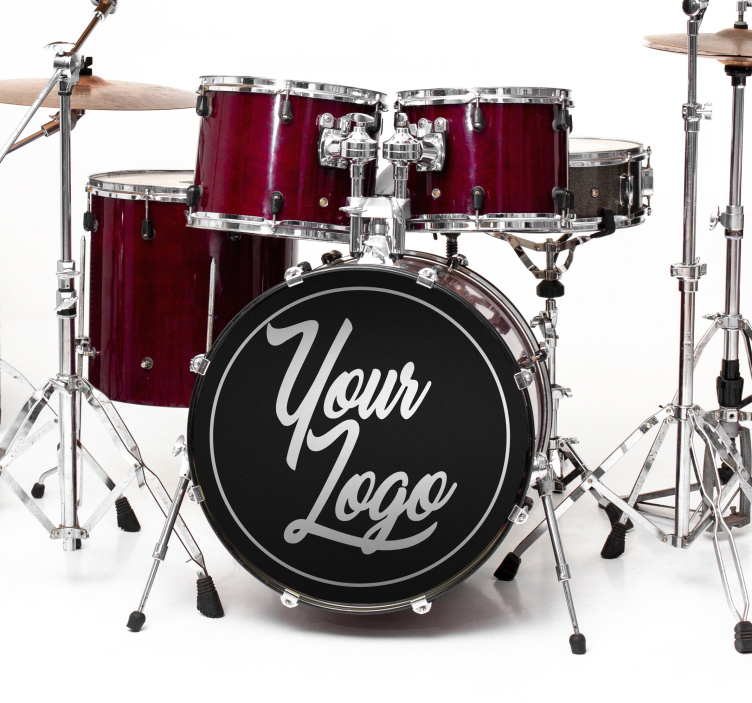 Aufkleber personalisiertes Schlagzeug Logo - TenStickers