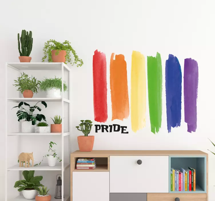 Wandtattoo Pinselstriche Pride - TenStickers