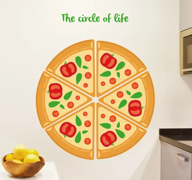 Wandtattoo Küche Pizza Circle of Life - TenStickers
