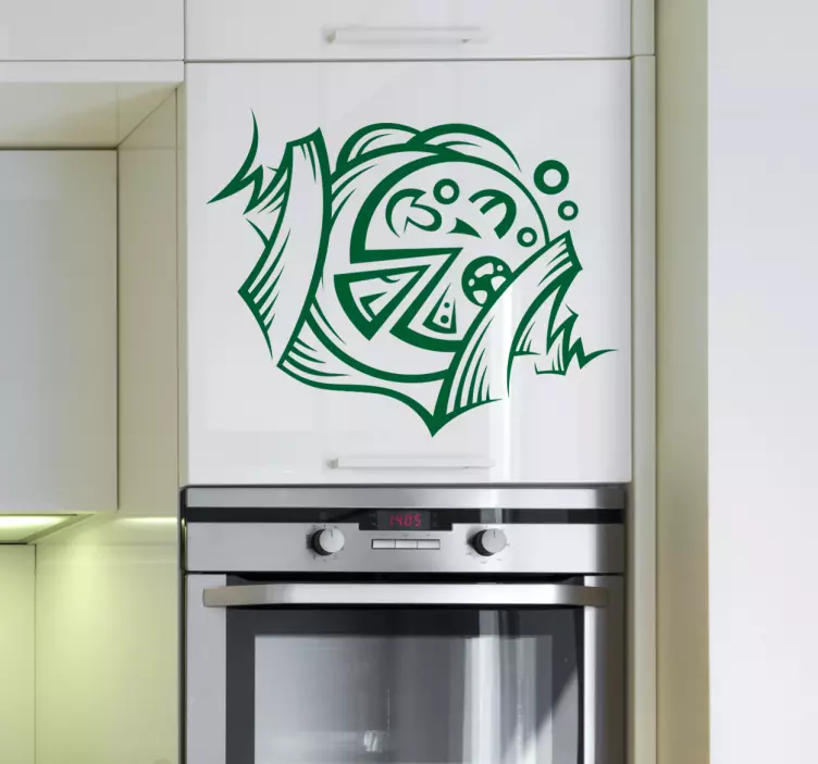 Wandtattoo Pizza Emblem - TenStickers