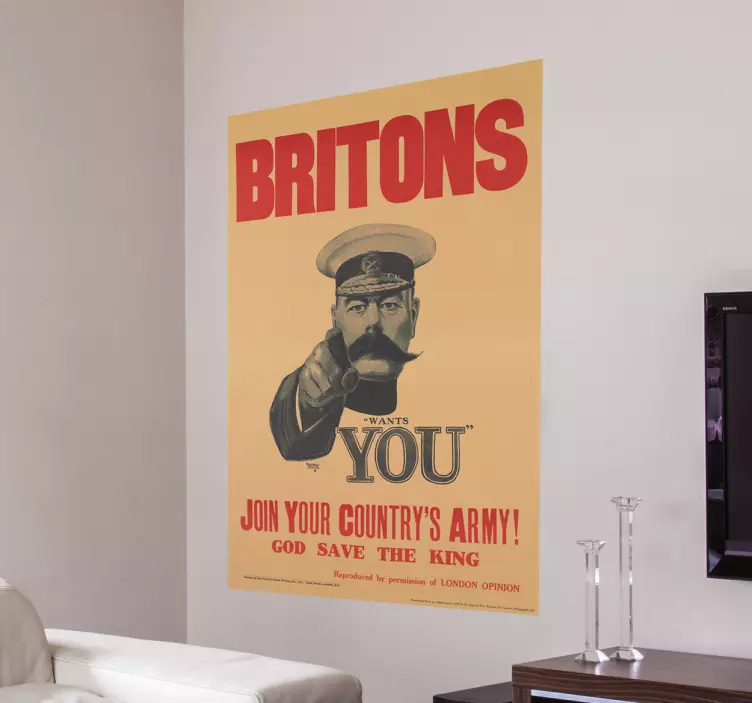 Wandtattoo Plakat Britons wants you - TenStickers