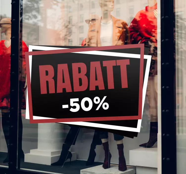 Rabatt Aufkleber moderne werbung - TenStickers