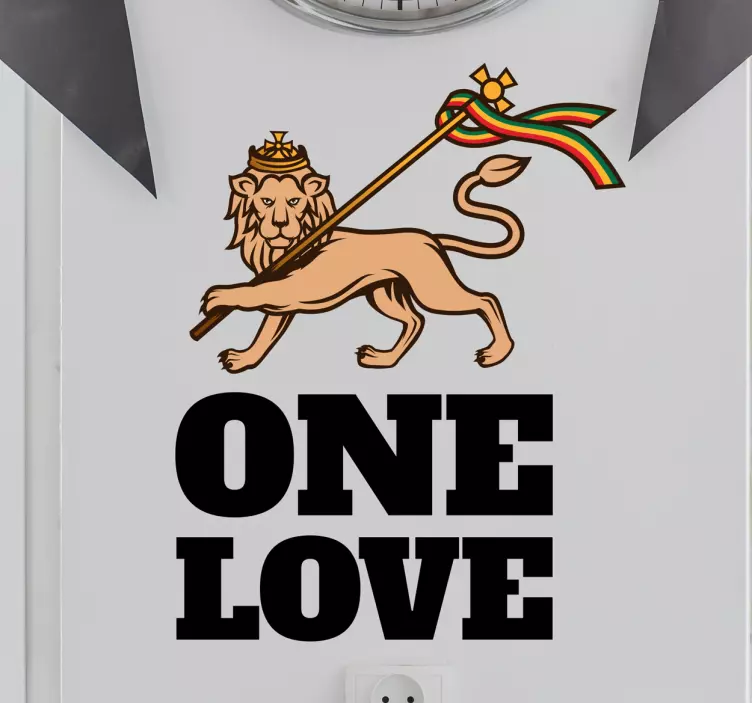 Wandtattoo Rasta Löwe One Love - TenStickers