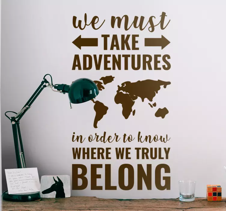 Wandtattoo Reise Abenteuer Spruch - TenStickers