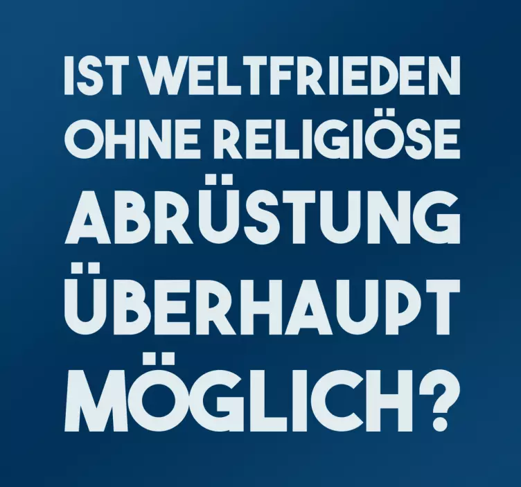 Wandtattoo Religiöse Abrüstung für Weltfrieden - TenStickers
