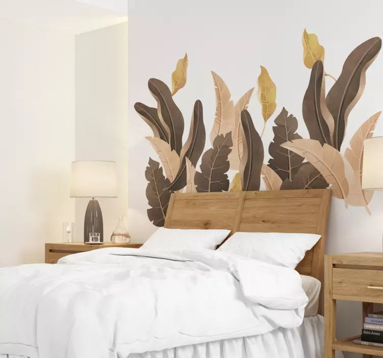 Wandtattoo Schlafzimmer savannah beige pflanzen - TenStickers