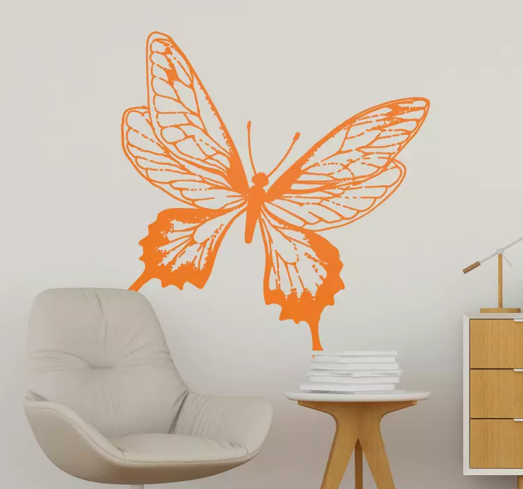 Wandtattoo schmetterling elegante kontur - TenStickers