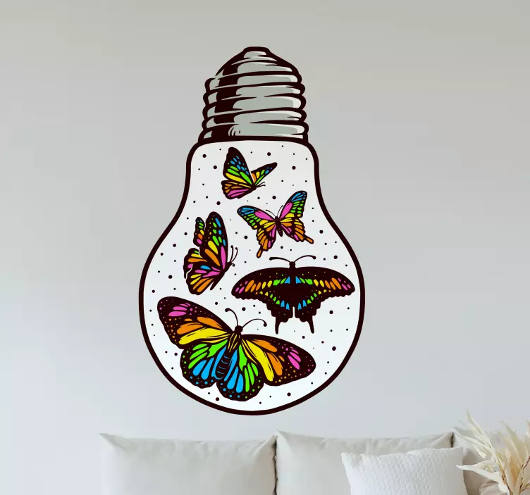 Wandtattoo schmetterling lebendige illustration - TenStickers