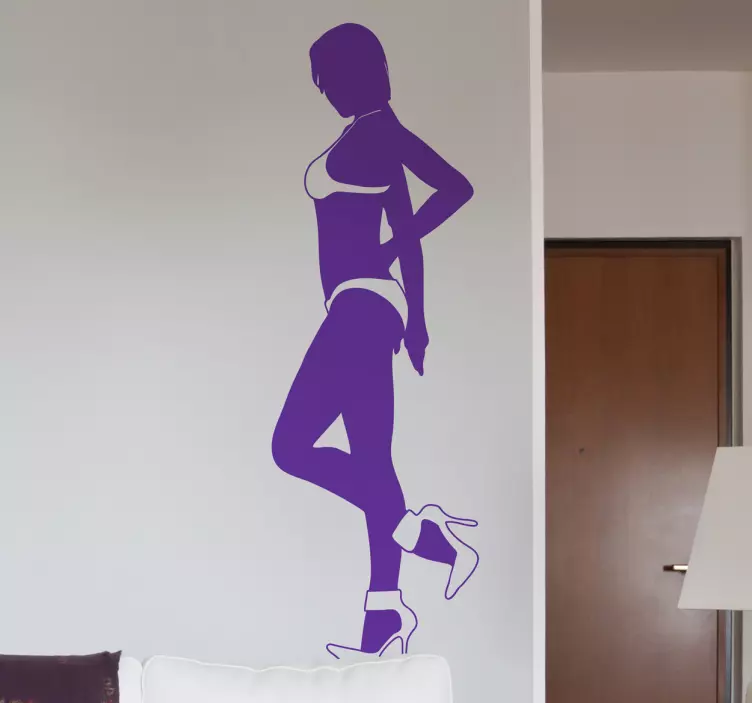 Wandtattoo sexy Frau in Unterwäsche - TenStickers