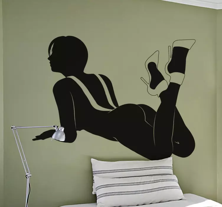 Wandtattoo sexy Frau von hinten - TenStickers