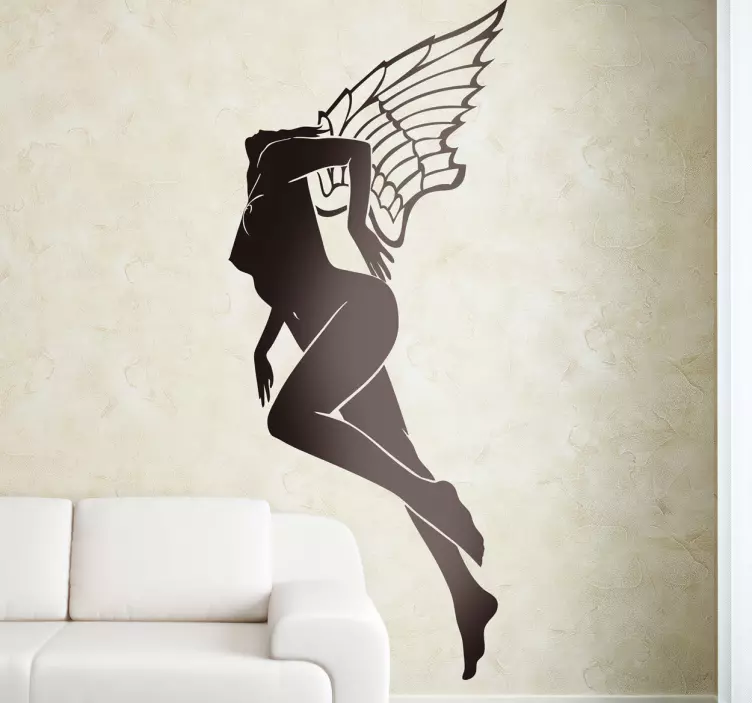 Wandtattoo Silhoulette Engel - TenStickers